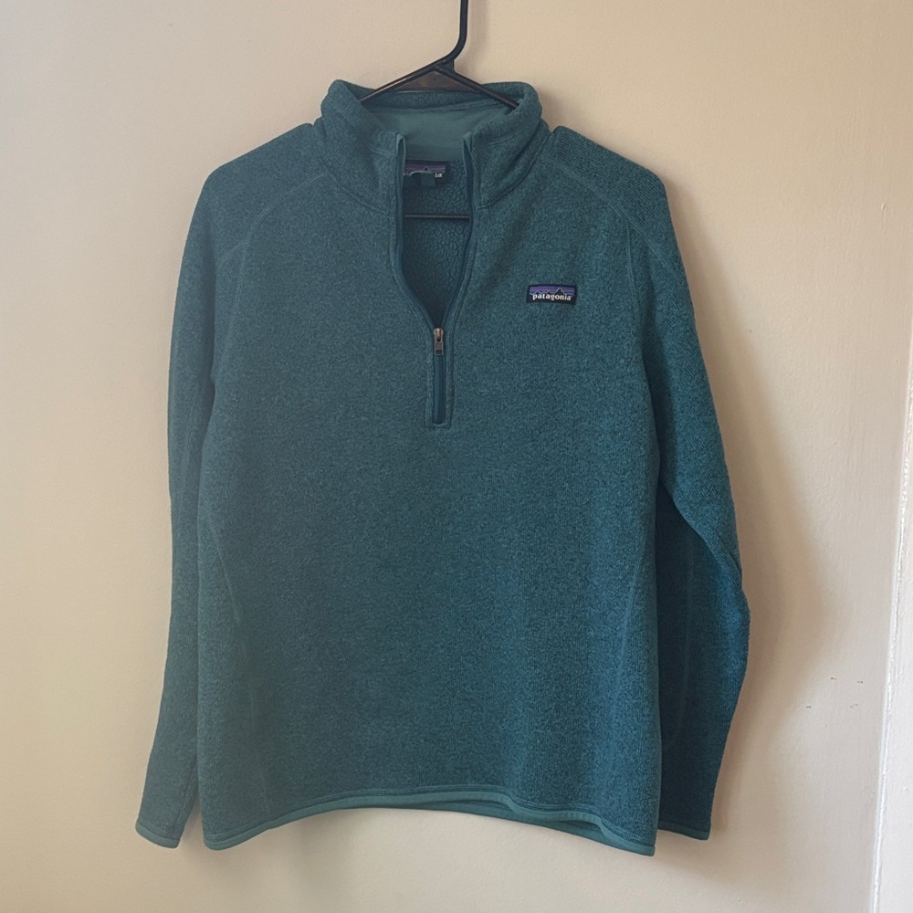 Patagonia Teal Fleece Half-Zip Pullover